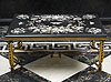An extremely fine and beautiful German late seventeenth century black slate inlaid and engraved mother-of-pearl table top by Franz de Hamilton 